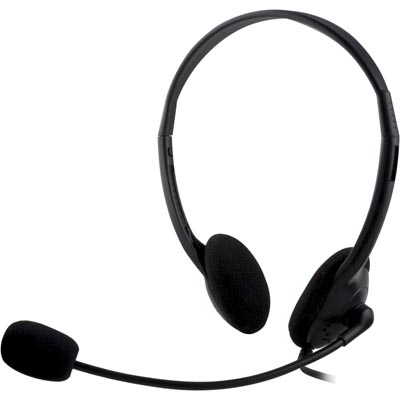 Deltaco Headset HL2, mikrofoni ja äänensäätö, musta